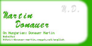 martin donauer business card